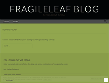 Tablet Screenshot of fragileleaf.com